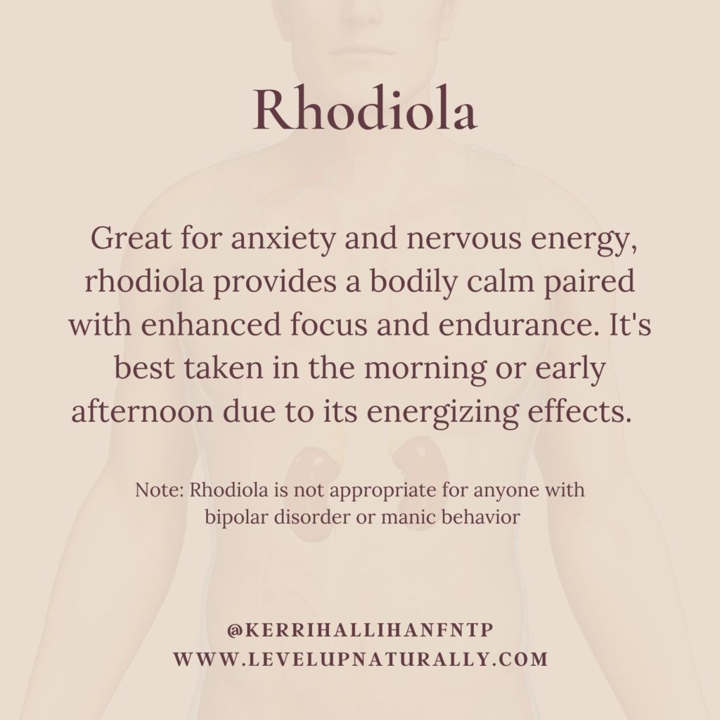 Adaptogens - rhodiola