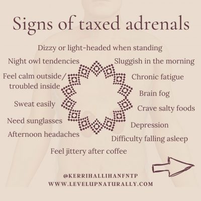 Signs of taxed adrenals